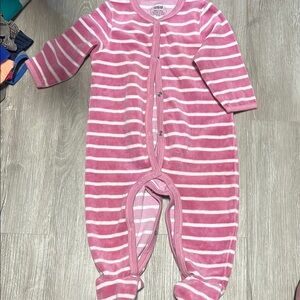 Pink Striped Kids One Piece